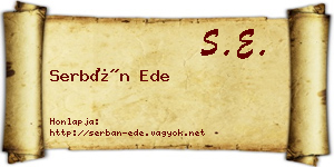 Serbán Ede névjegykártya